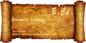 Baumöl Csaba névjegykártya